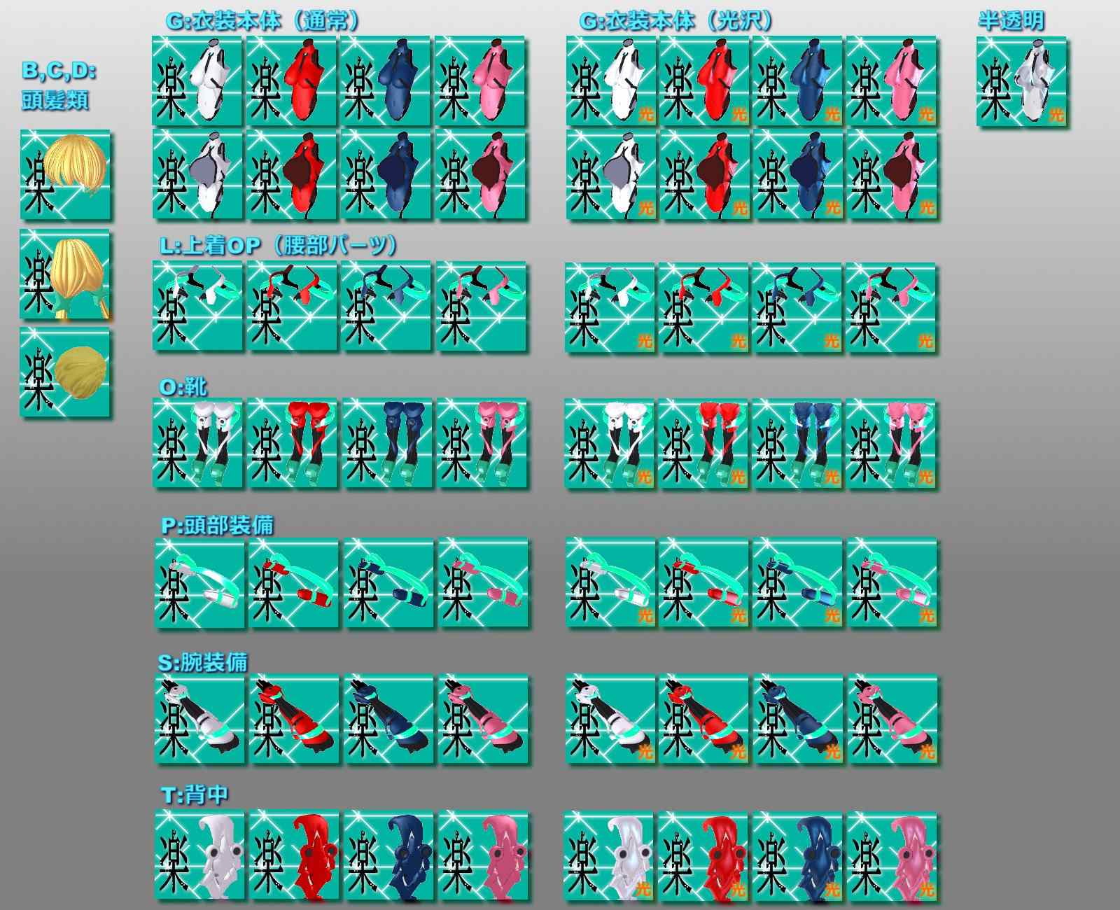 3Dカスタム少女用追加衣装セット 3Dカスタムア○ジェラ・バ○ザック