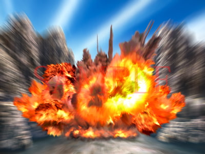 著作権フリー背景CG素材「爆発エフェクト」
