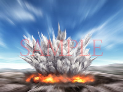 著作権フリー背景CG素材「爆発エフェクト」