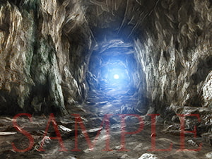 著作権フリー背景CG素材「洞窟」