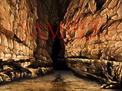 著作権フリー背景CG素材「洞窟2」