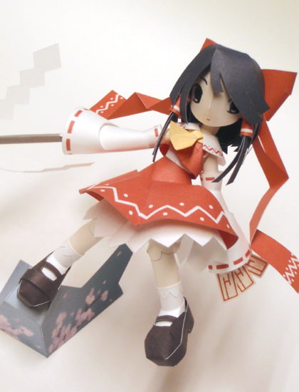 ペーパークラフト霊夢-弐