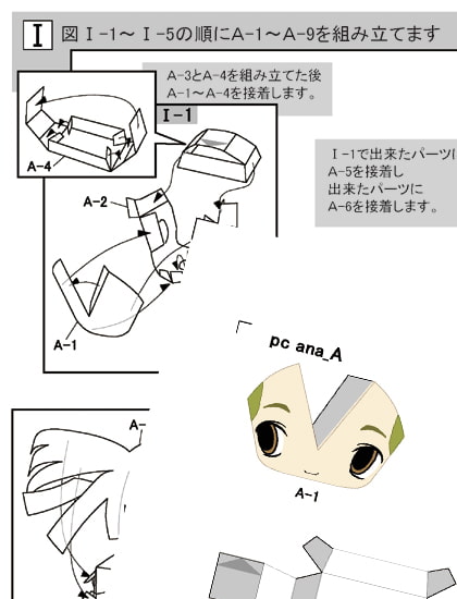 ペーパークラフト アナ