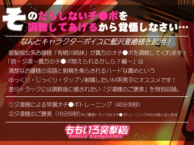 有栖川姉妹の淫語調教 ～姉・夕凛編 貴方のチ●ポ耐えられるかしら?～