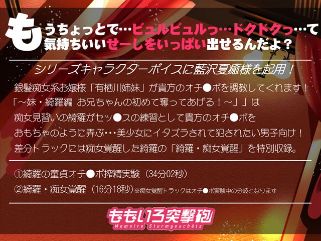 有栖川姉妹の淫語調教 ～妹・綺羅編 お兄ちゃんの初めて奪ってあげる!