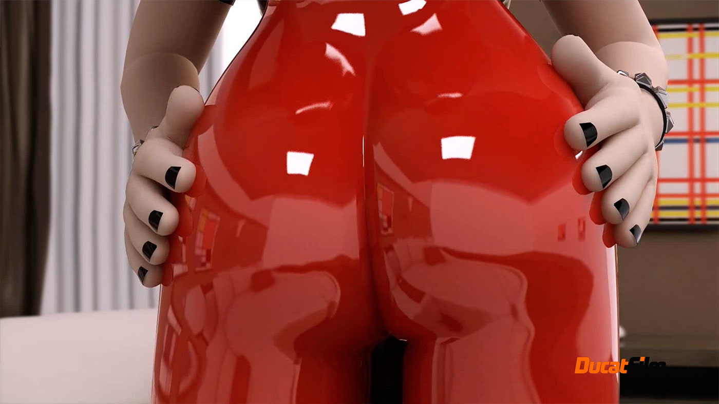 DucatFilm.com presents two sexy lesbian babes in latex having fun in HOT 3D show