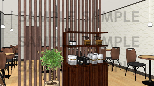 サニーレイン背景素材集vol.41【コーヒーショップ】