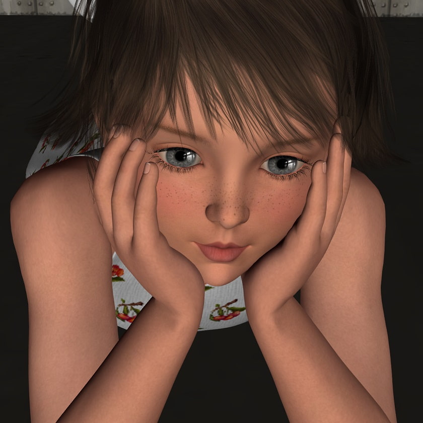 吊るされる少女