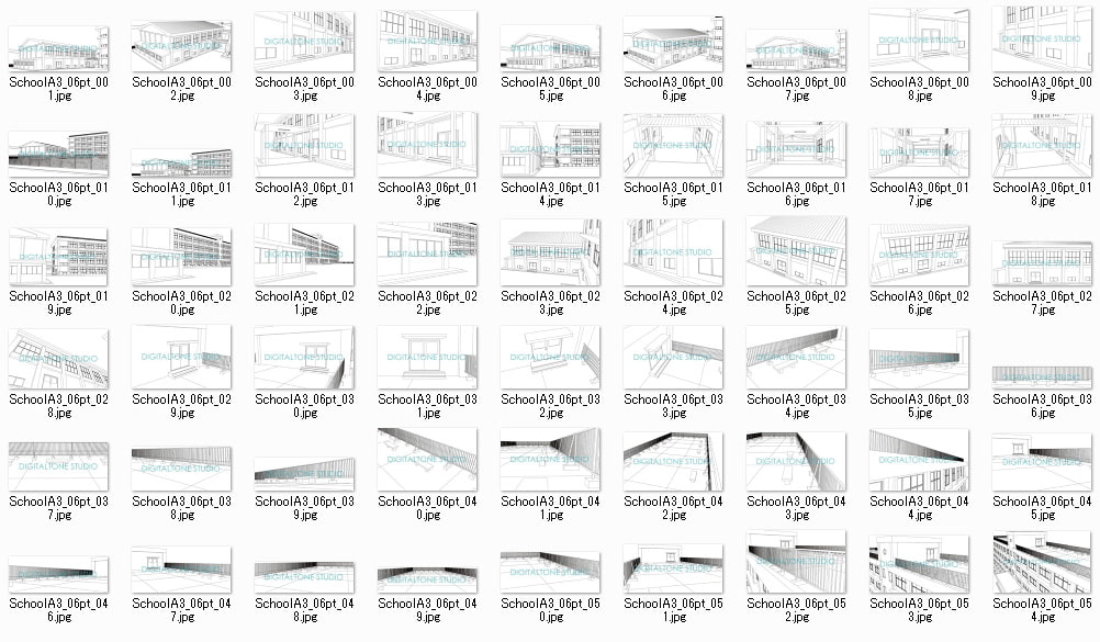 背景素材集 学校A3(54カット)