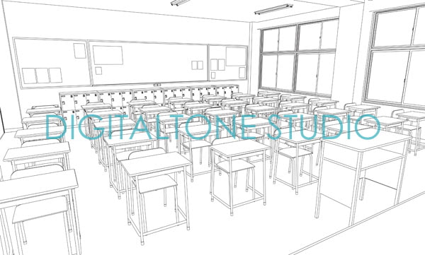 背景素材集 学校教室A1(140カット)