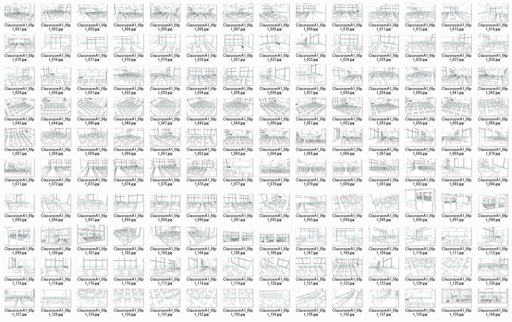 背景素材集 学校教室A1(140カット)