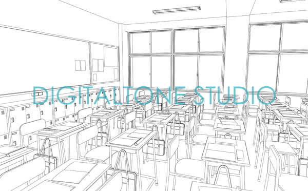 背景素材集 学校教室A3(140カット)