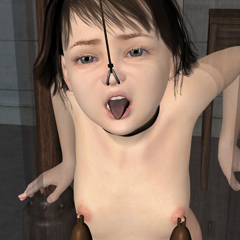 拘束・拷問される少女