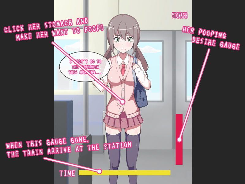 TRAIN, HIGH SCHOOL GIRL AND EXCREMENT.