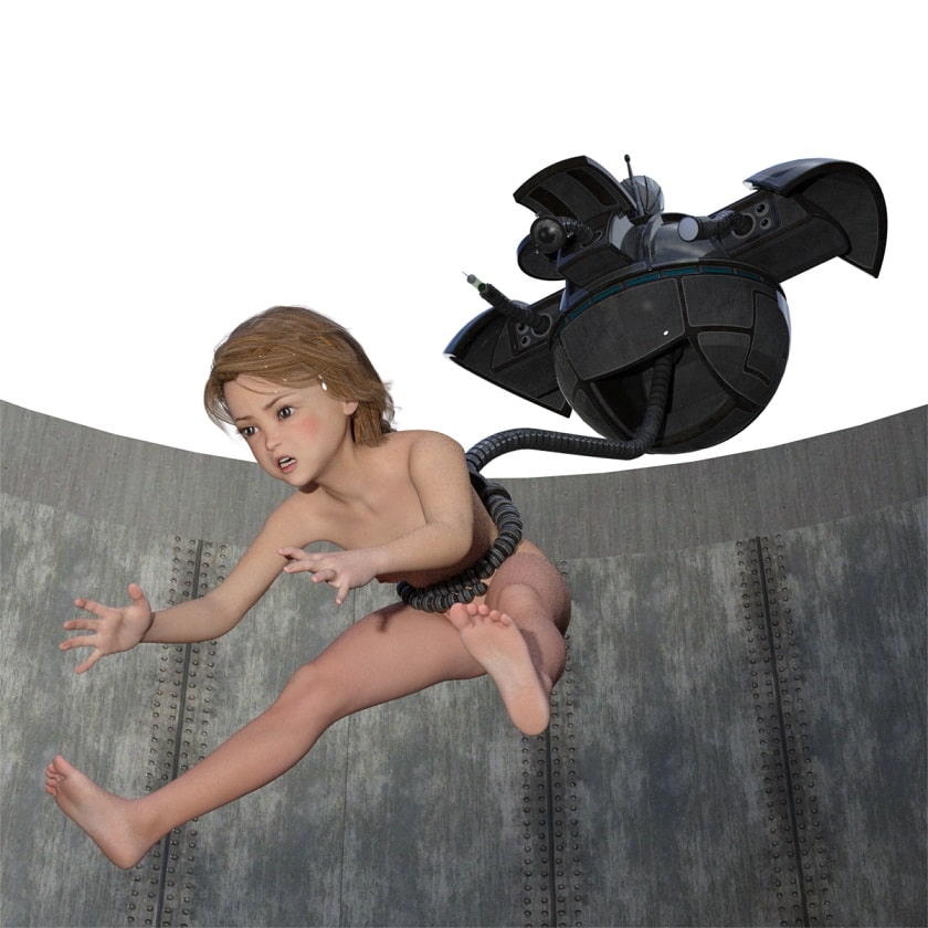 ドローンと少女