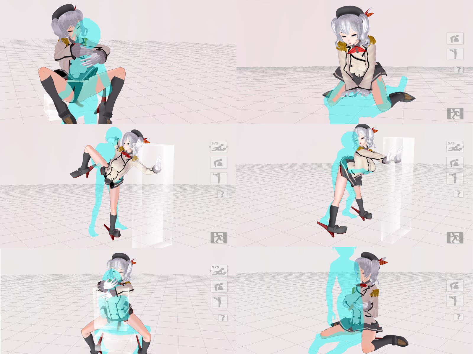 3Dカスタム少女用追加衣装 セット ”3Dカスタム 練習巡洋艦娘”