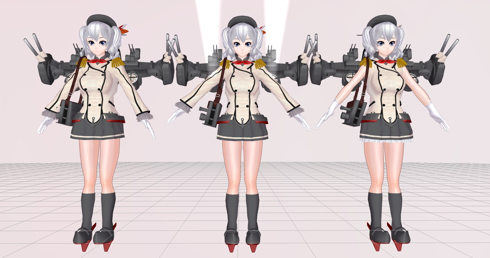 3Dカスタム少女用追加衣装 セット ”3Dカスタム 練習巡洋艦娘”