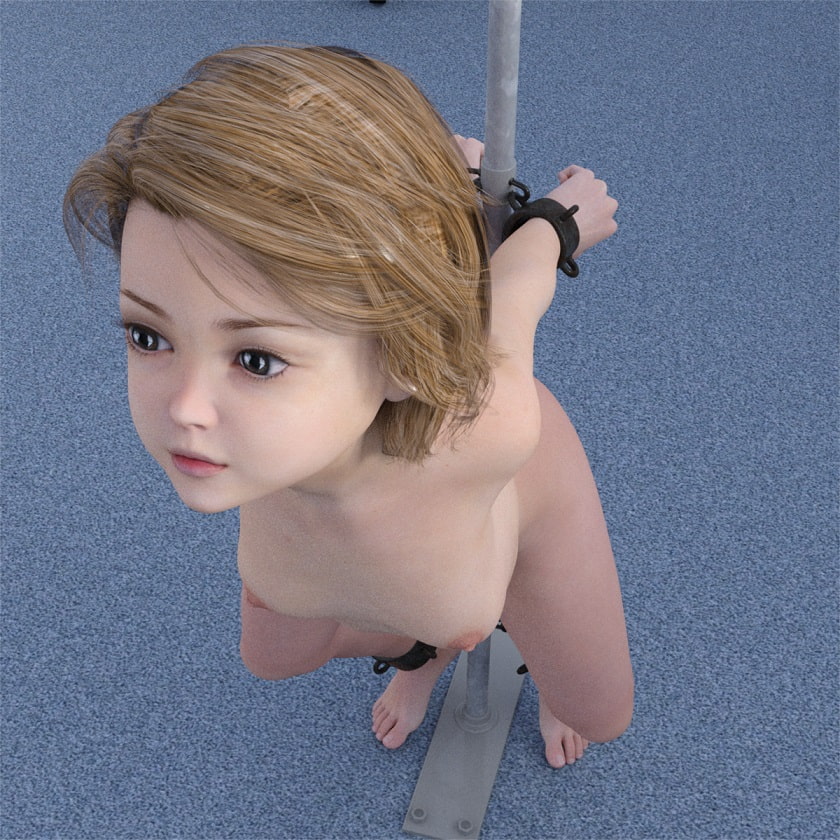 浣腸される少女