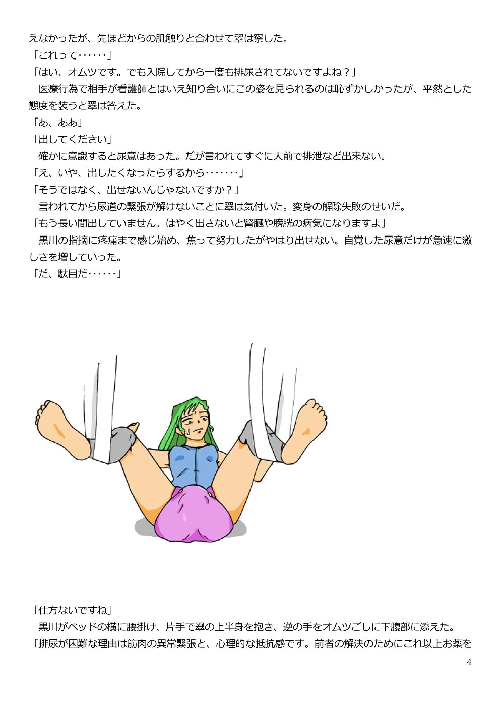 メルテッドヒロインファイル ～力自慢の硬派なヒロイン戦士が両足骨折して入院した病院で後輩(♀)二人に幼児扱いや乳首責めや言葉責めされる話～