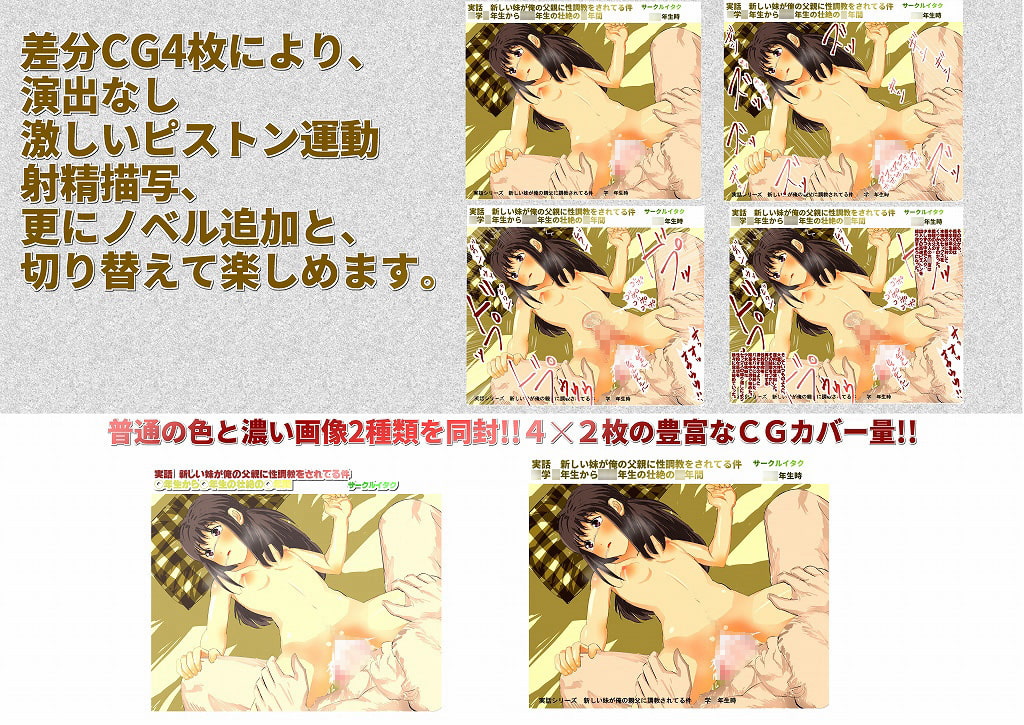 実話 新しい妹が俺の父親に性調教をされてる件