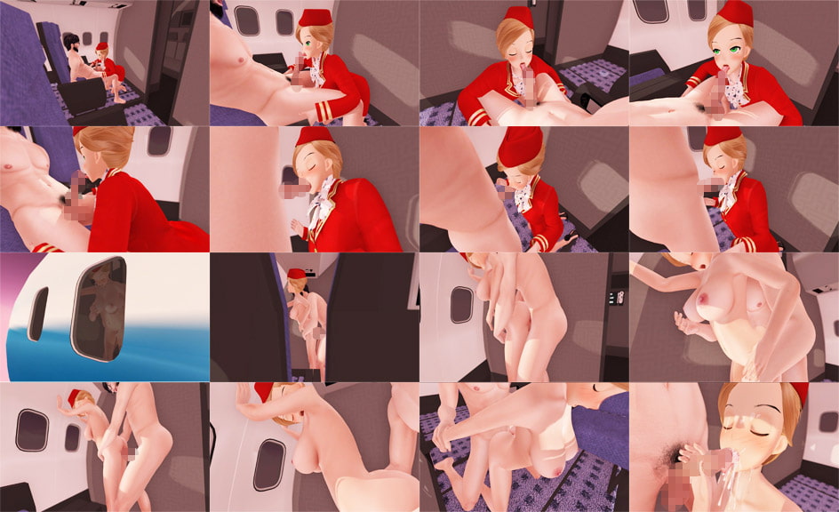 巨乳客室乗務員の性処理サービス