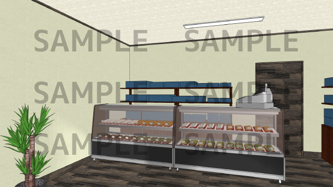 サニーレイン背景素材集2_vol.01【和菓子店】