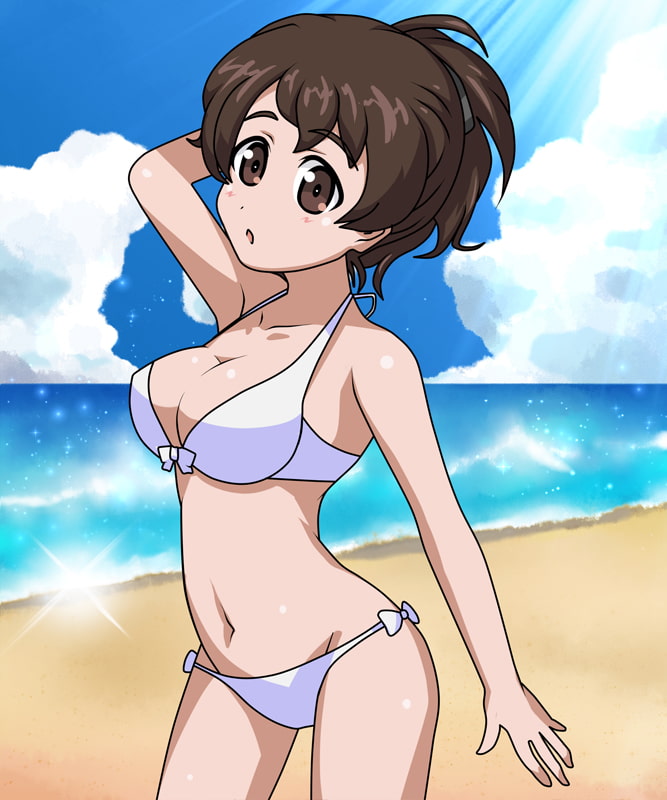 海と水着と柚子の日焼け演習!