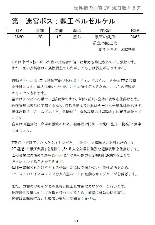 世界樹の○宮IV 伝承の巨神 いろいろ縛ってNORMAL短日数クリア C90暫定版