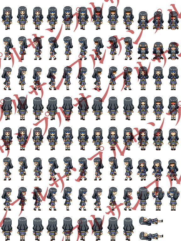 とらねこのホラードット絵素材