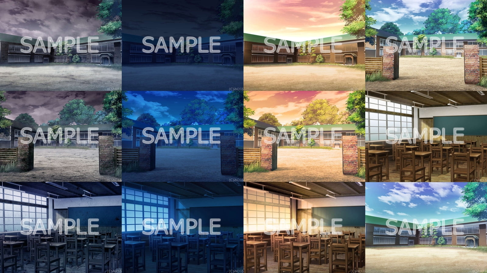 みにくる背景CG素材集『旧校舎・ホラー編』part01