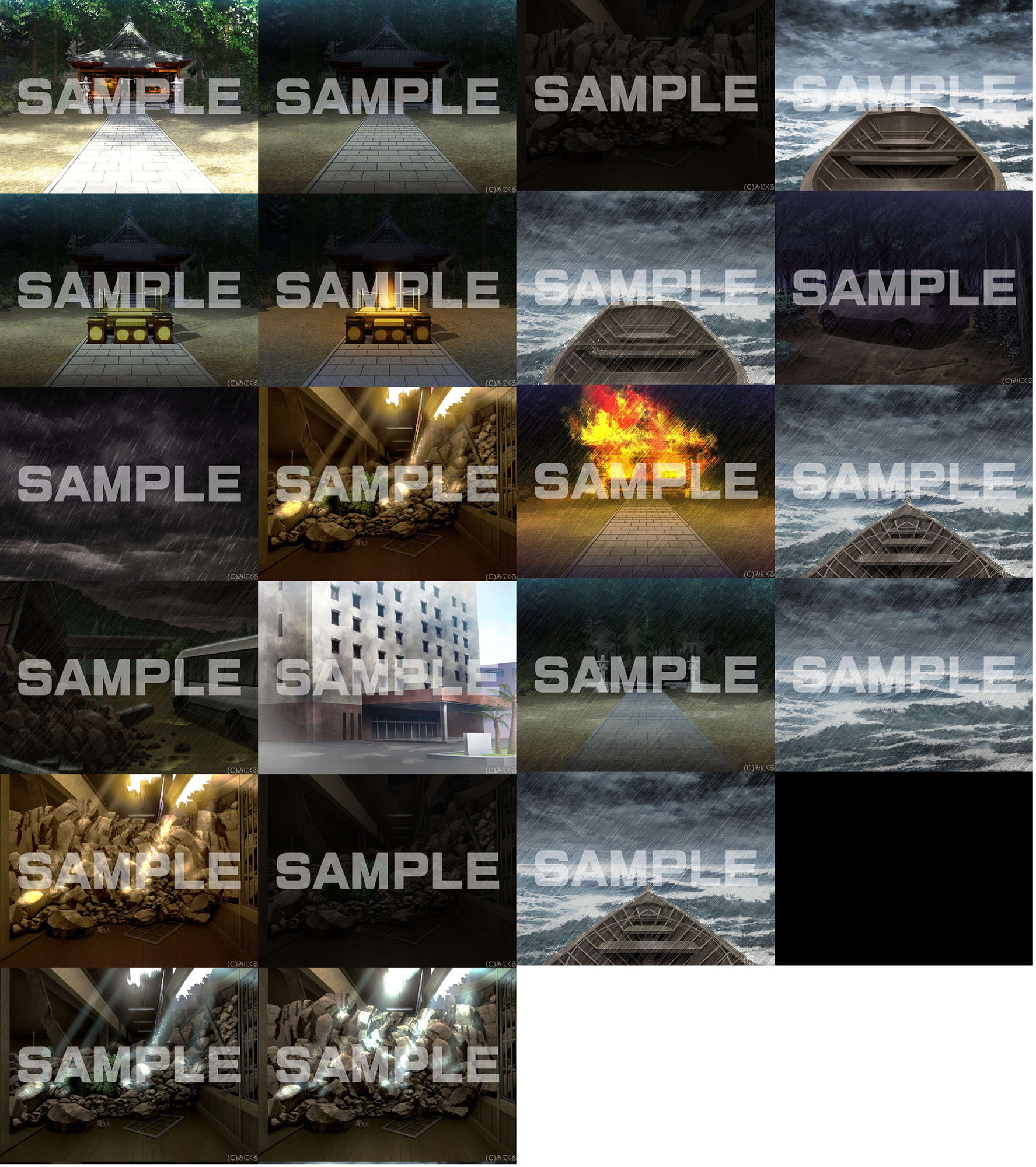 みにくる背景CG素材集『旧校舎・ホラー編』part01