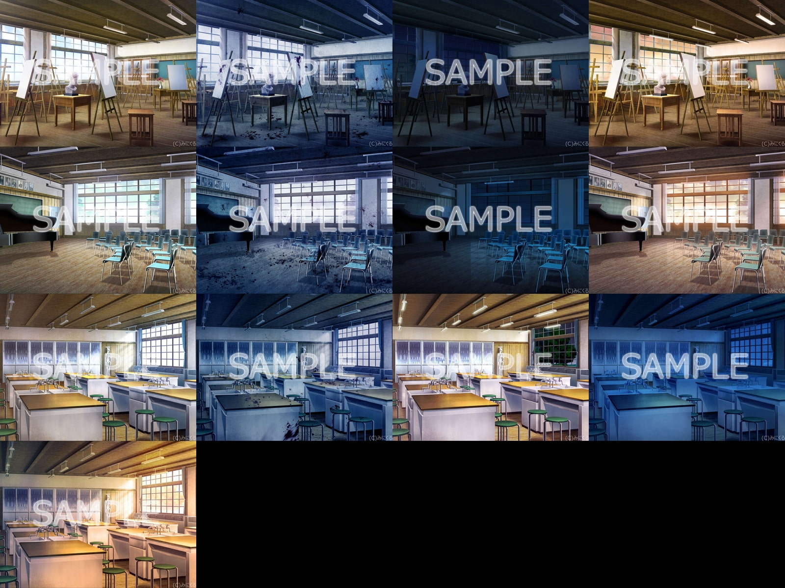 みにくる背景CG素材集『旧校舎・ホラー編』part01