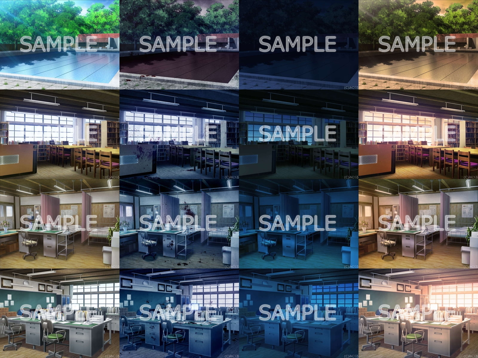 みにくる背景CG素材集『旧校舎・ホラー編』part01