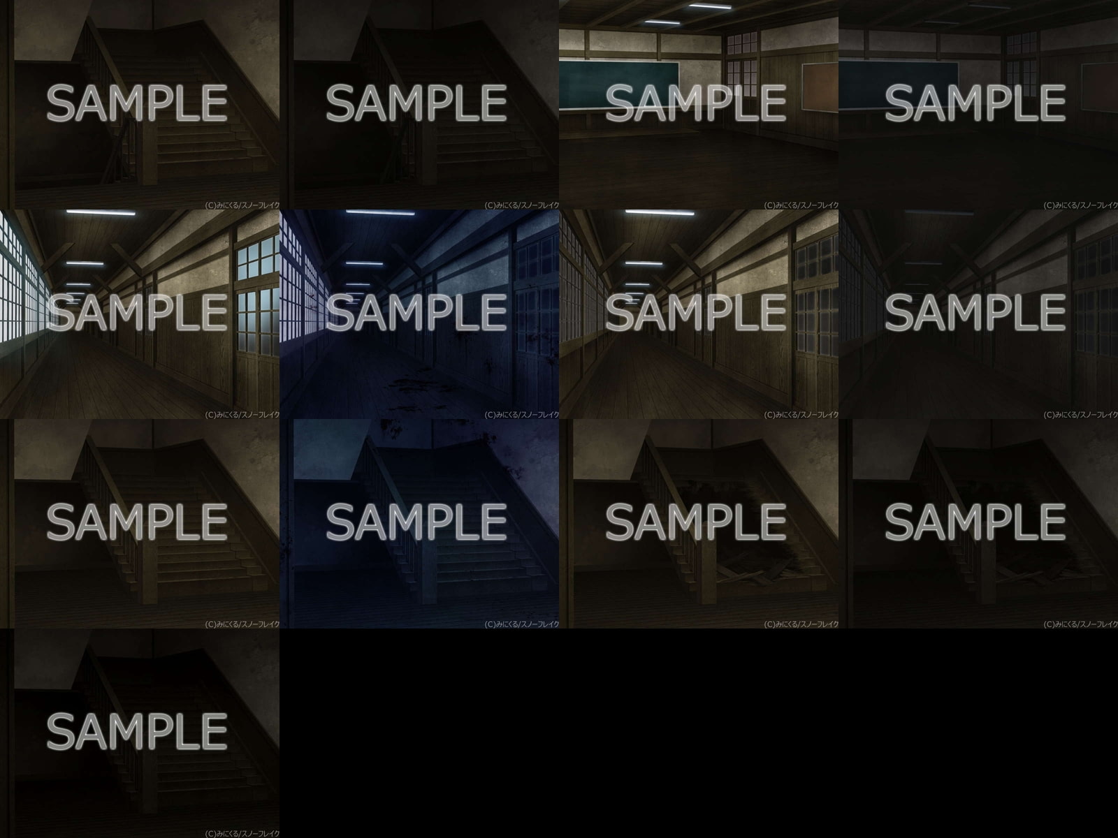 みにくる背景CG素材集『旧校舎・ホラー編』part01