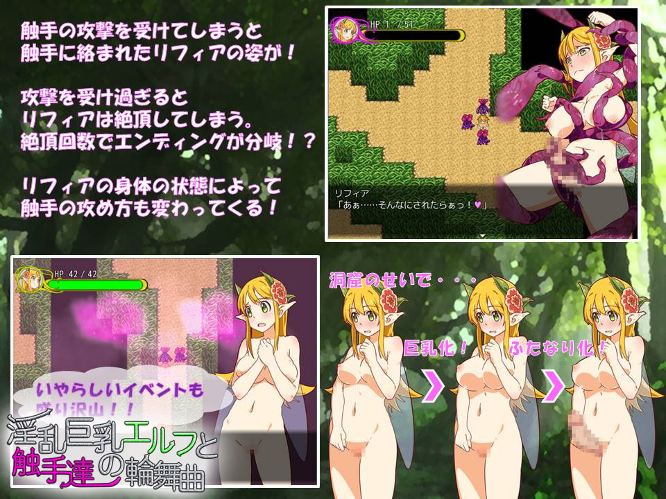 淫乱巨乳エルフと触手達の輪舞曲 お買い得パック