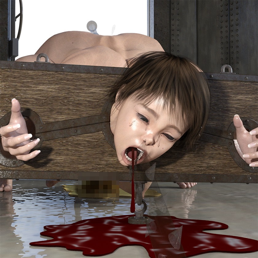 浣腸・触手責めに耐える巨乳美人