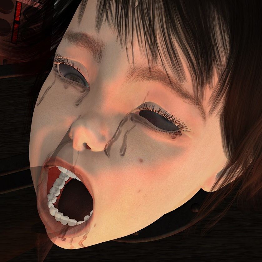 浣腸・触手責めに耐える巨乳美人