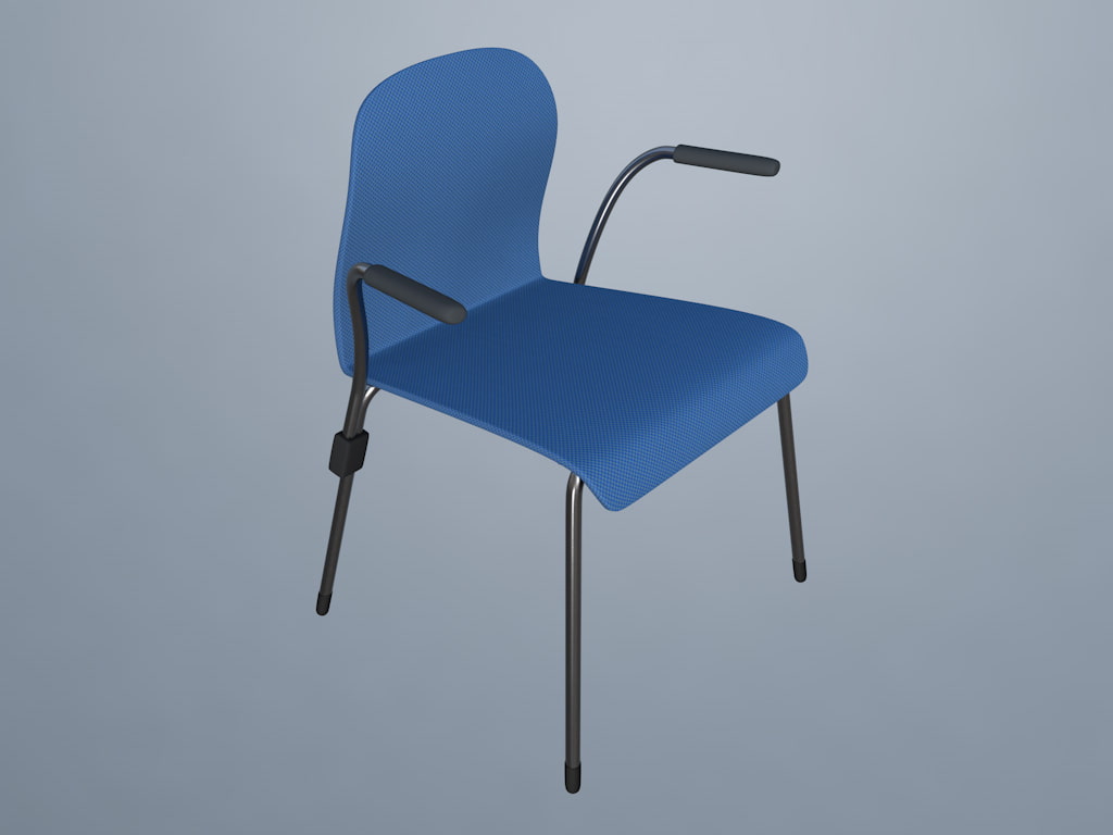 3D素材 会議椅子 一般的 01 アーム付き