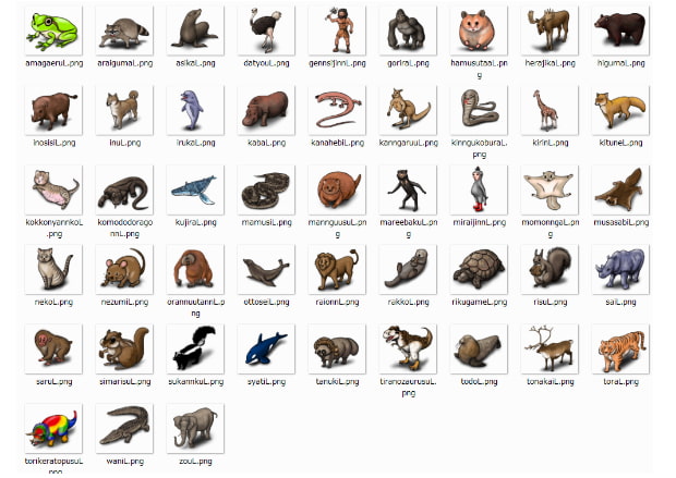 RPG用ザコ敵(哺乳類他)48種類セット