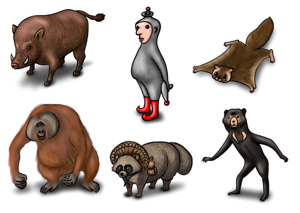 RPG用ザコ敵(哺乳類他)48種類セット