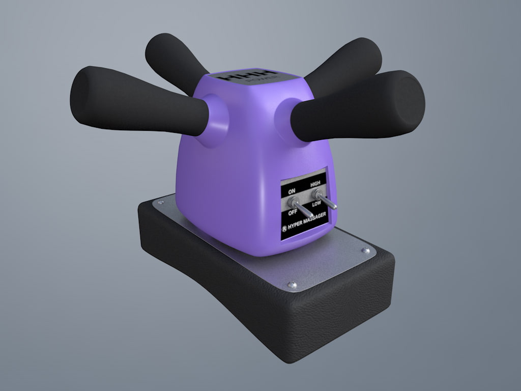 3D素材 ハンディマッサージャー 十字型 01
