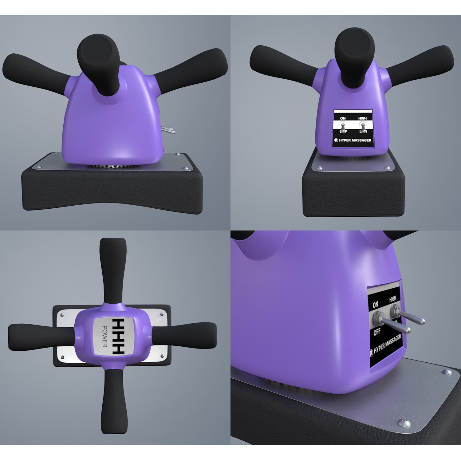 3D素材 ハンディマッサージャー 十字型 01