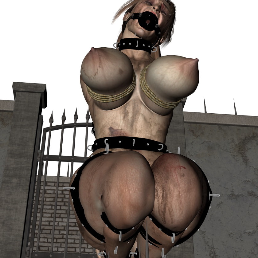 拘束されたメス豚