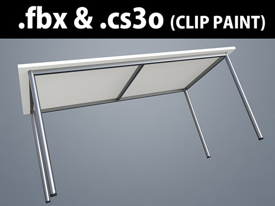 3D素材 ミーティングテーブル_一般的02_W1500