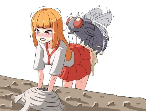 蟲に犯される巫女