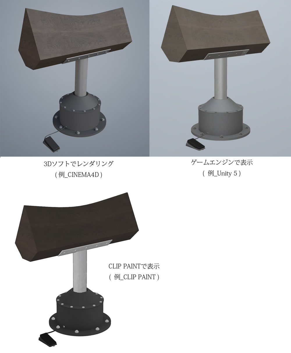 3D素材 三角木馬 木製02 可動タイプ