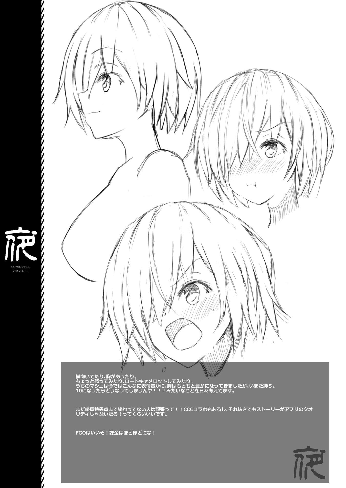 FGOモノクロラフイラスト本