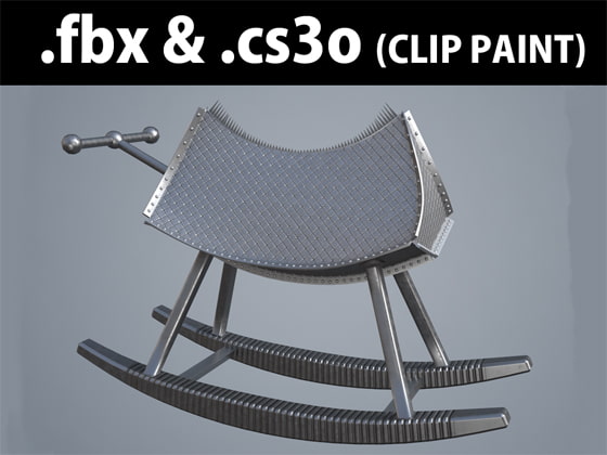 3D素材 三角木馬 金属特殊製 01