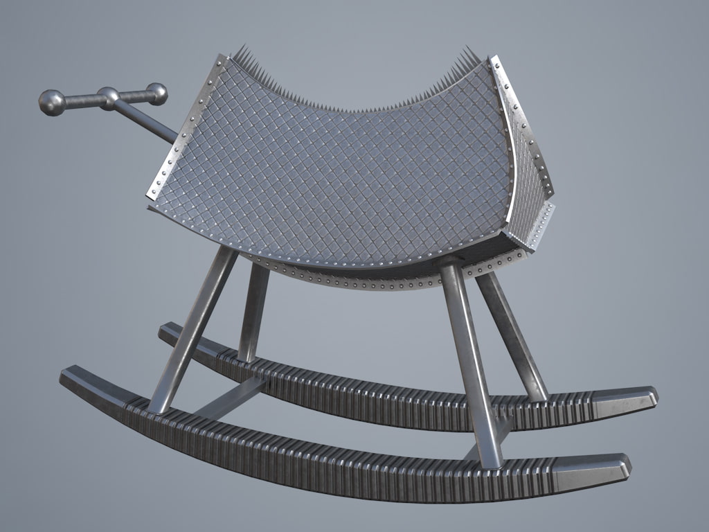 3D素材 三角木馬 金属特殊製 01