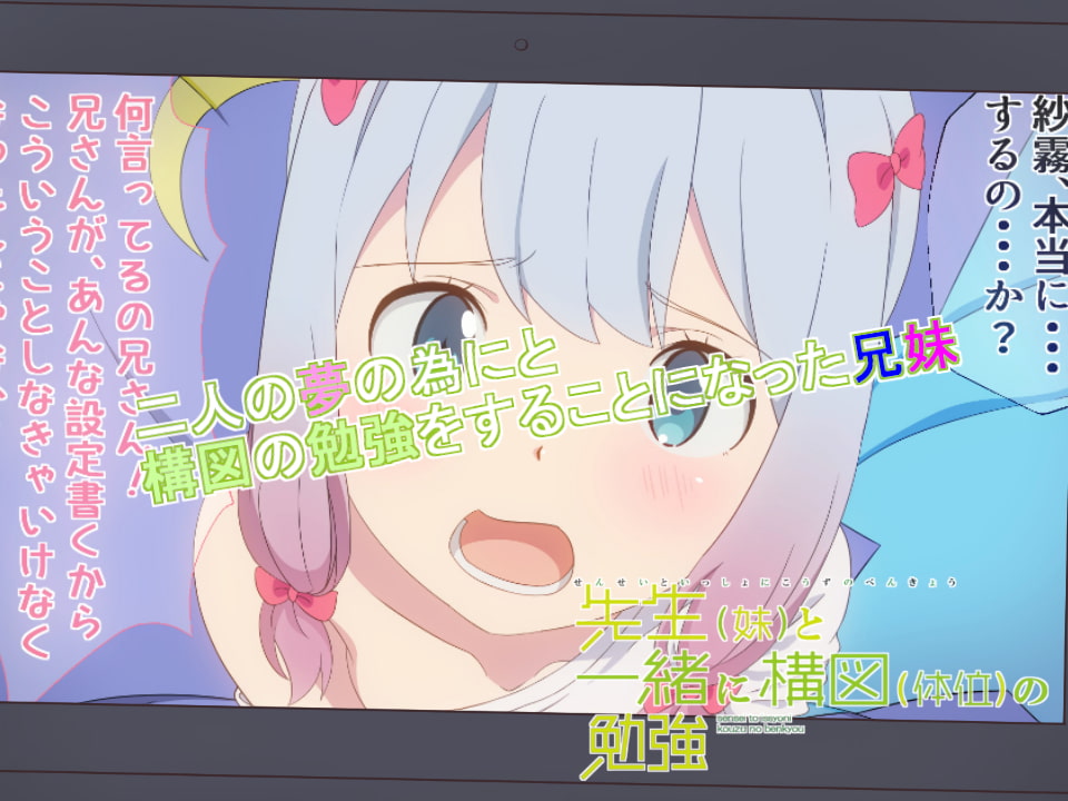 先生(妹)と一緒に構図(体位)の勉強